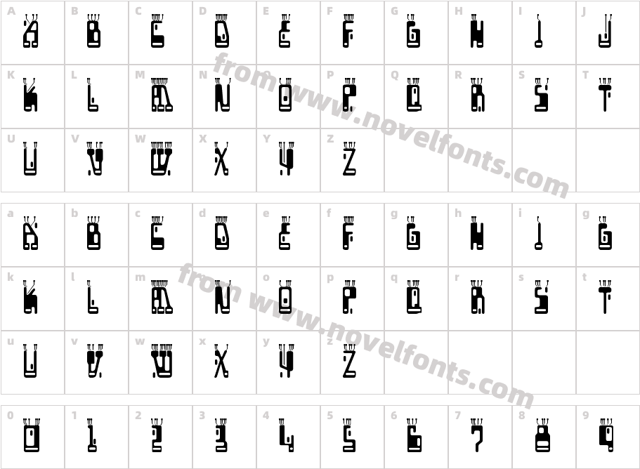 Boron RegularCharacter Map