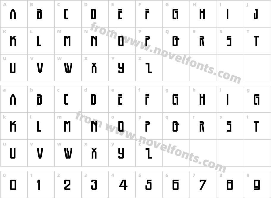 Bothweld BoldCharacter Map