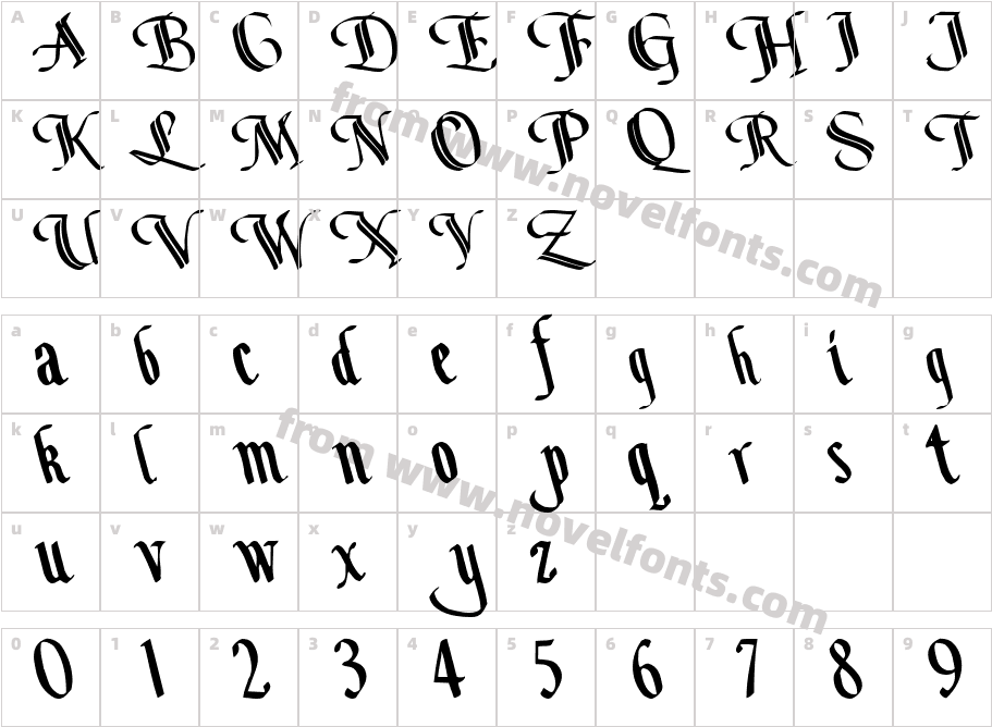 Bottom Regular ttstdCharacter Map