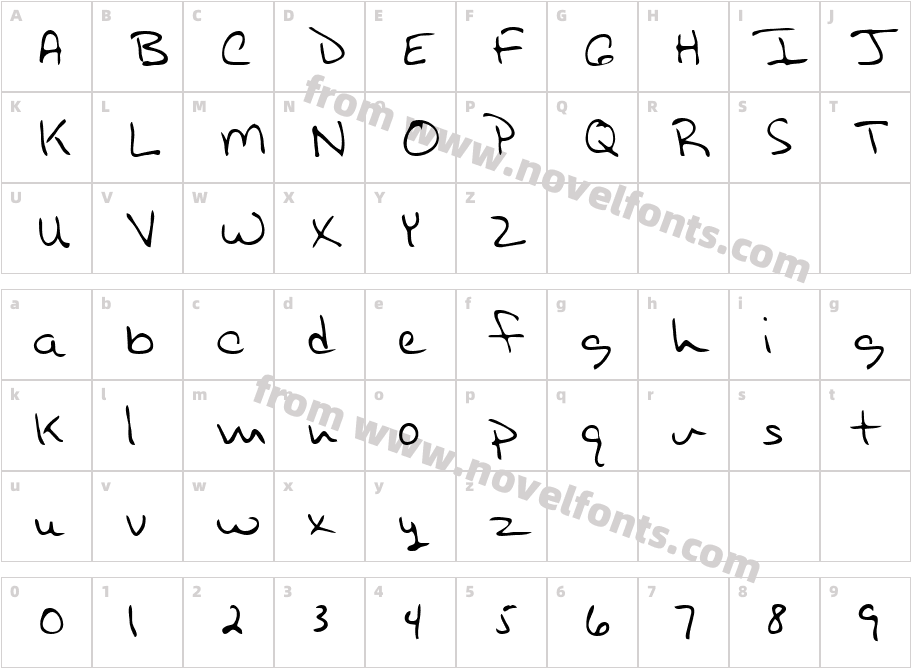 Boyken RegularCharacter Map