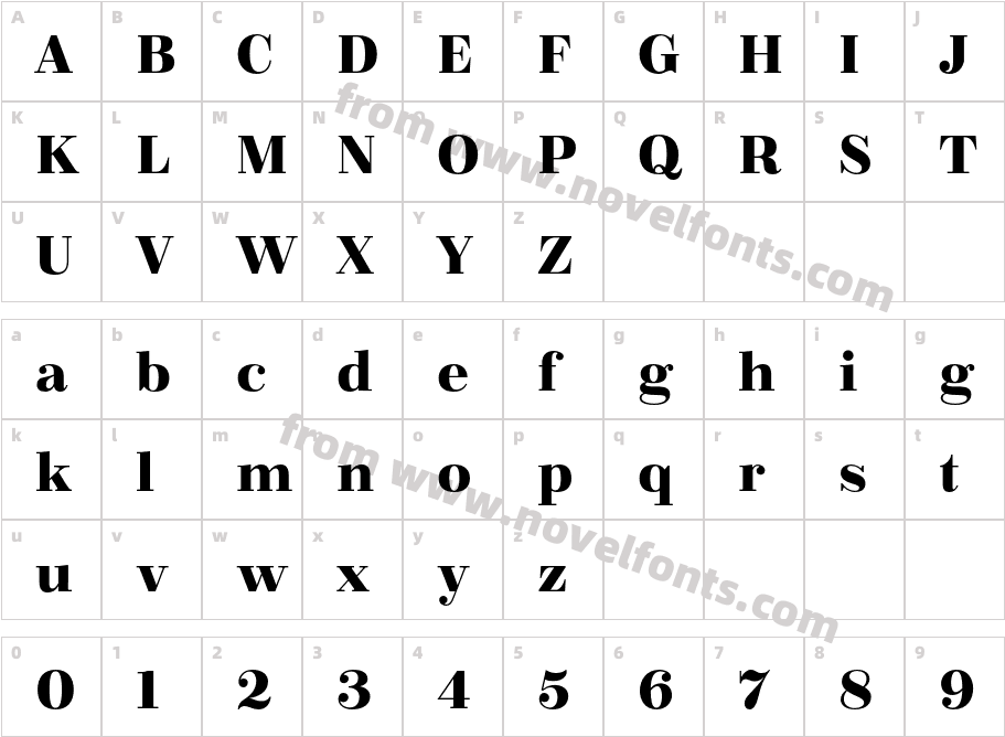 Bridone Demi BoldCharacter Map