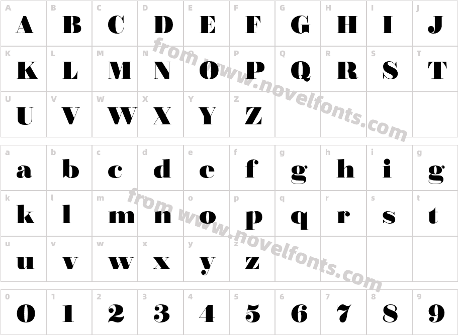 Bridone Titling HeavyCharacter Map