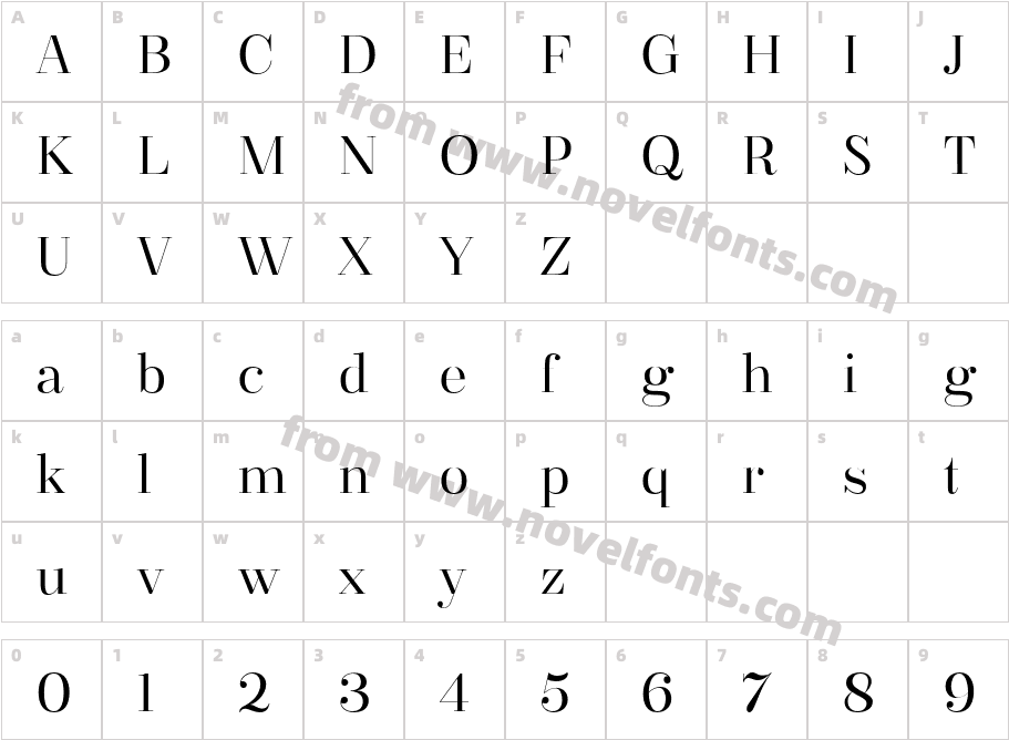 Bridone Titling LightCharacter Map