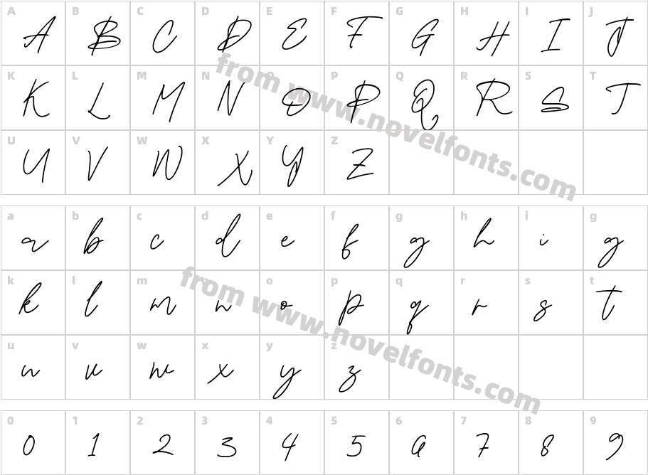 Bristian Signature RegularCharacter Map