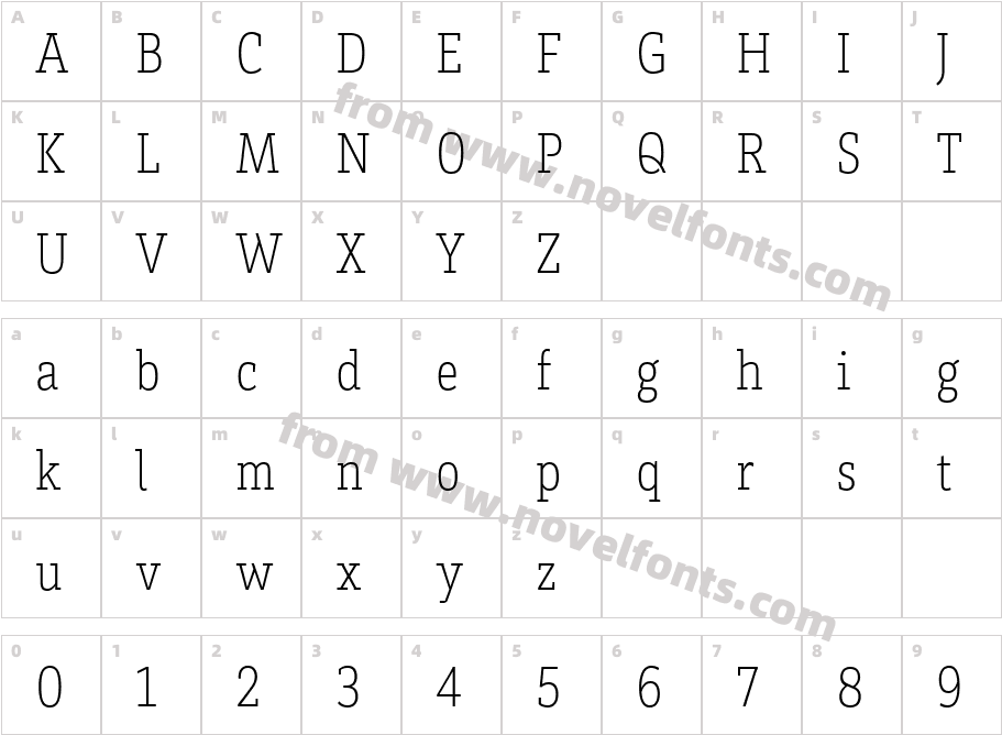 Brixb Condensed 2Character Map