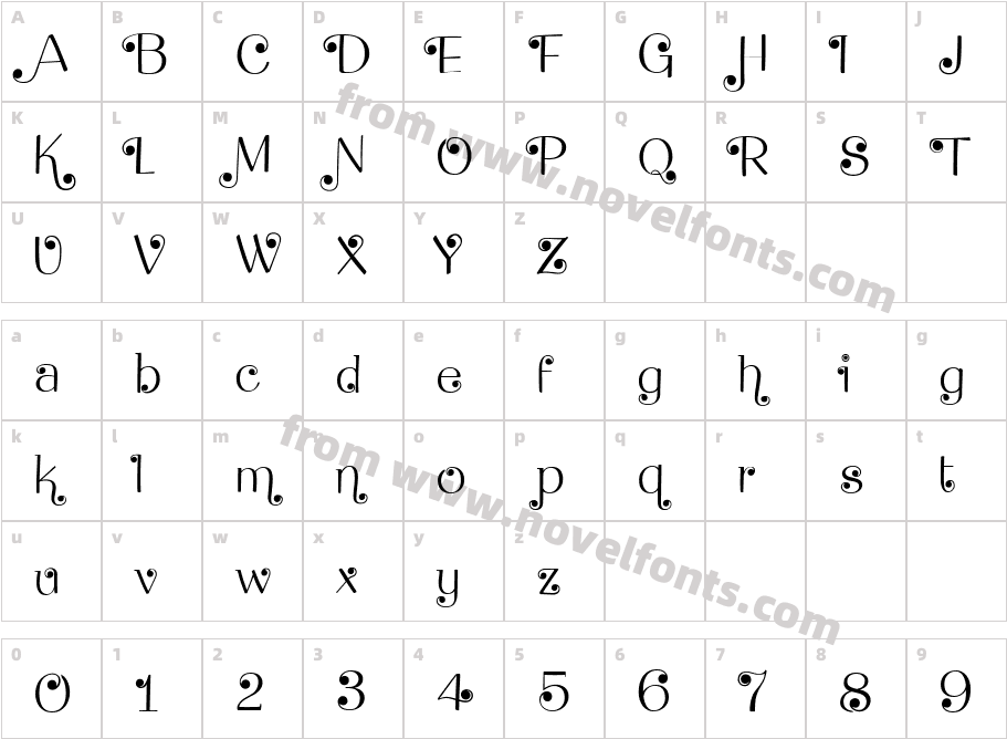 Brook Flair SwashCharacter Map