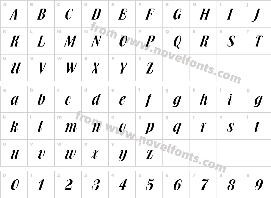 Browning Regular DBCharacter Map
