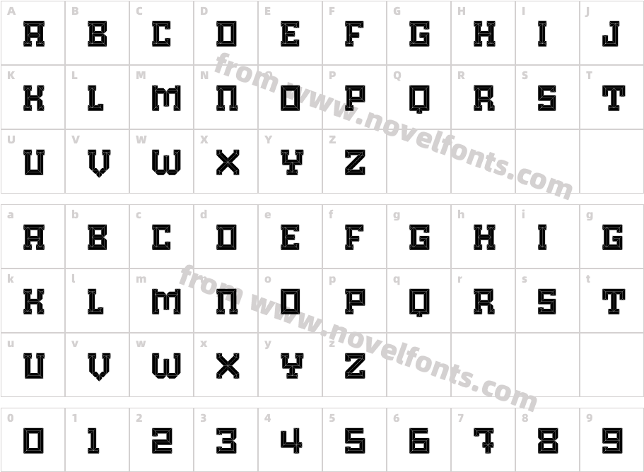 Brute FilledCharacter Map