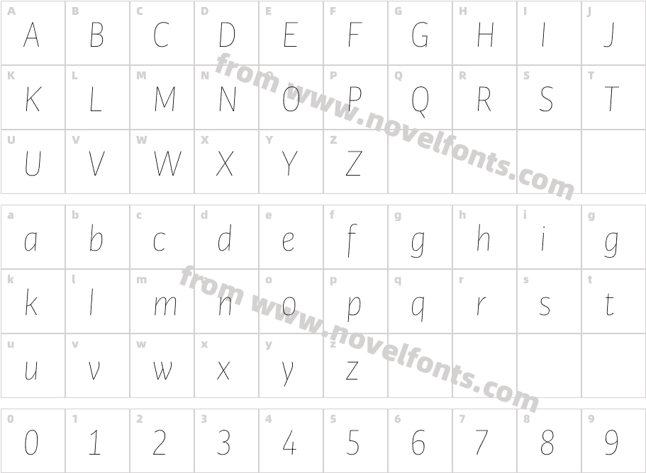 Bulo Hair Dark ItalicCharacter Map