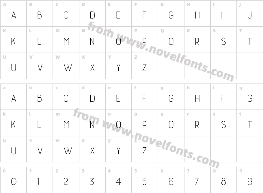 Burford Rustic Line Regular3Character Map