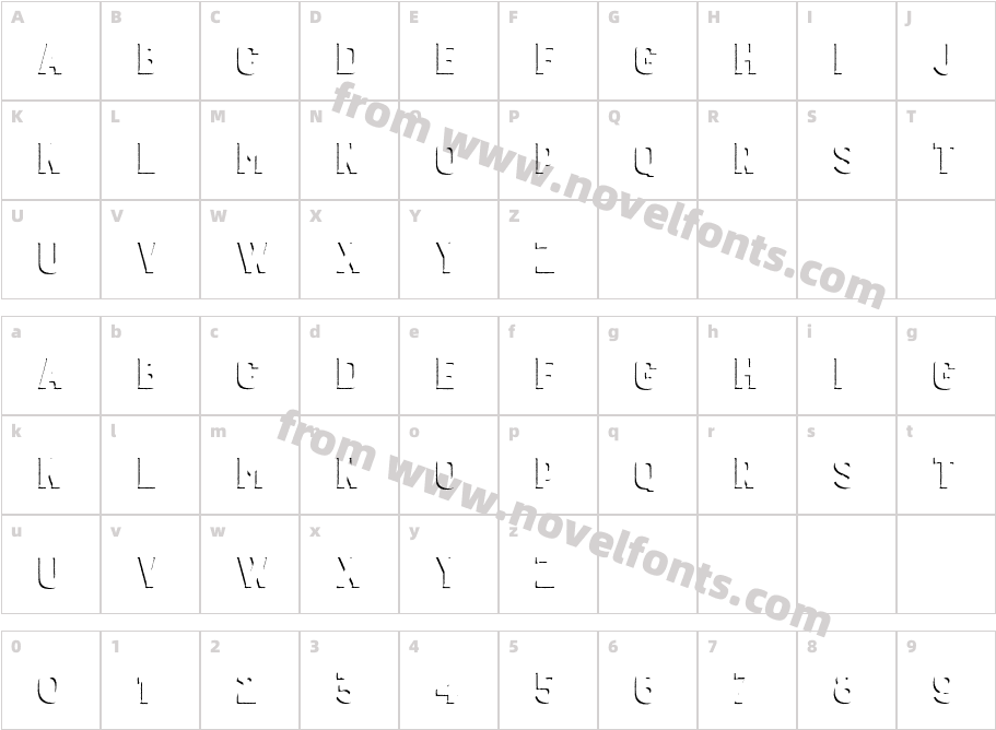 Burford Rustic Shadow OneBCharacter Map