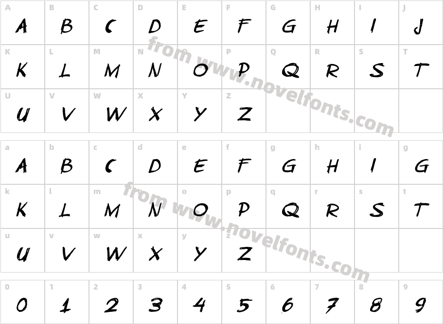 Business As Usual Bold ItalicCharacter Map