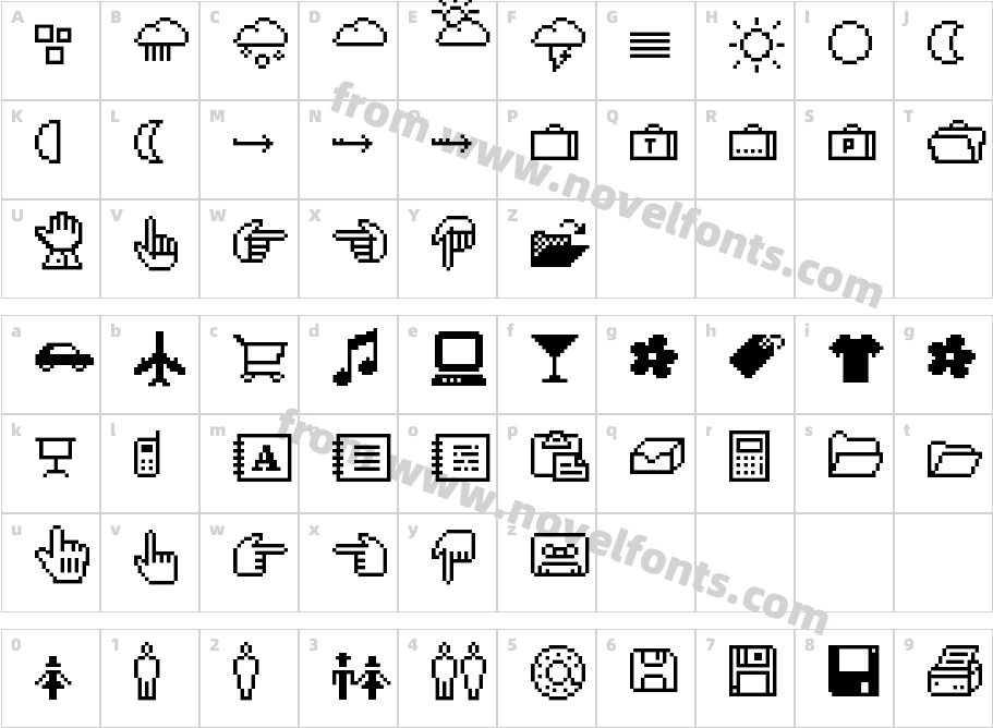 CD IconsCharacter Map