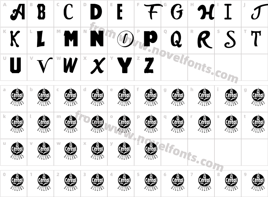 CEREAL KILLERZCharacter Map