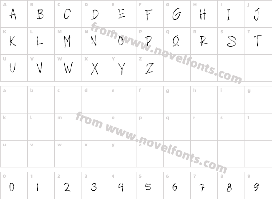 CHARLYCharacter Map