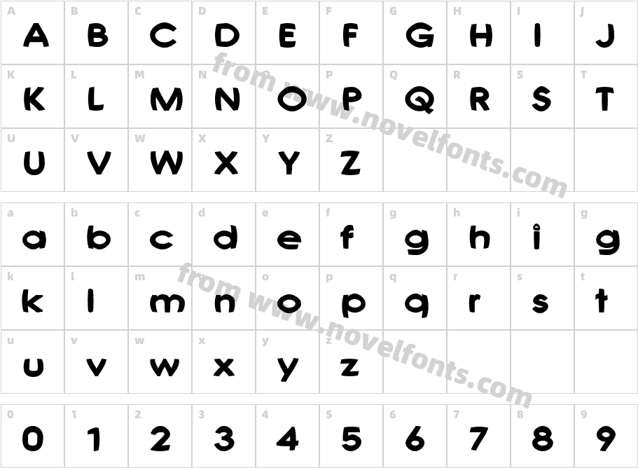 Joshs FontCharacter Map