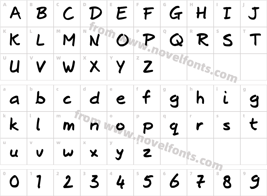 Josschrift BoldCharacter Map