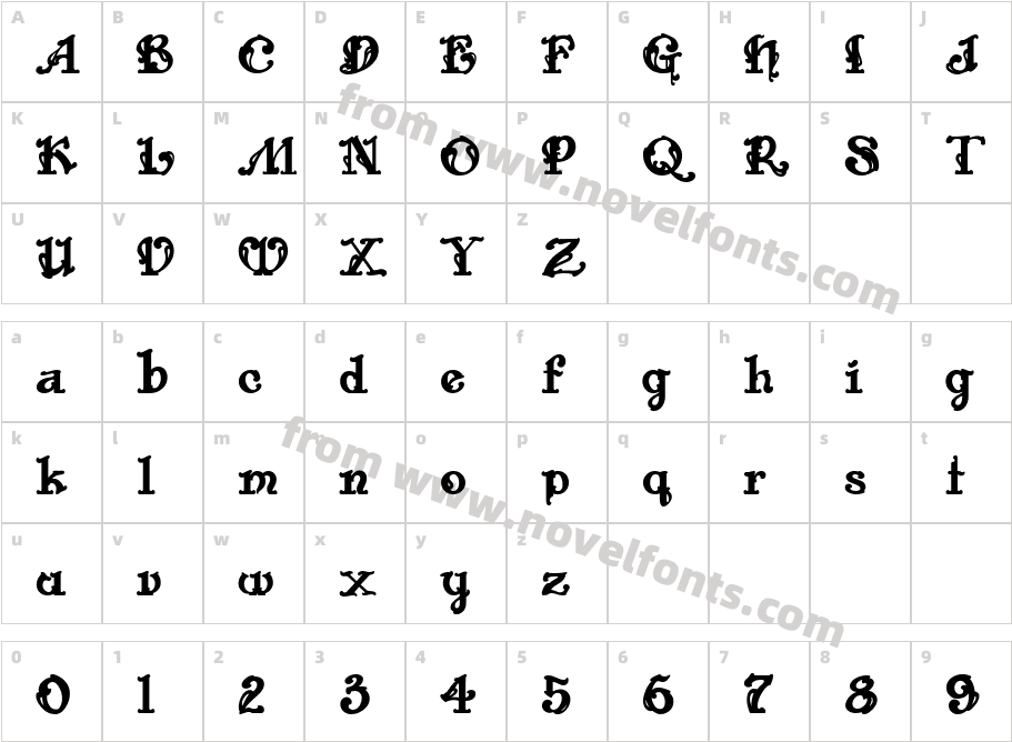 CajalcoCharacter Map