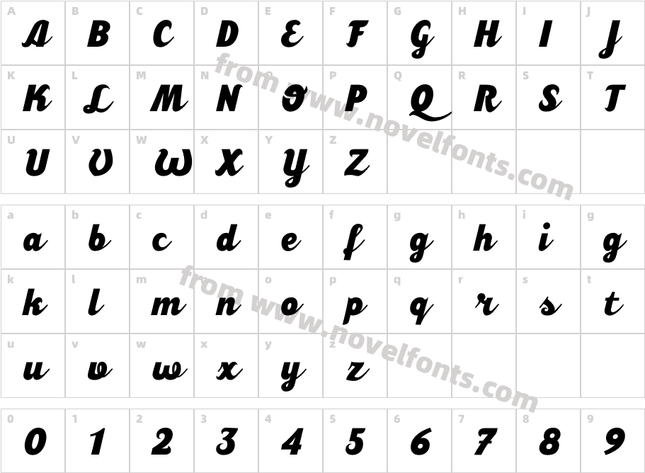 Calafati Pro BoldCharacter Map