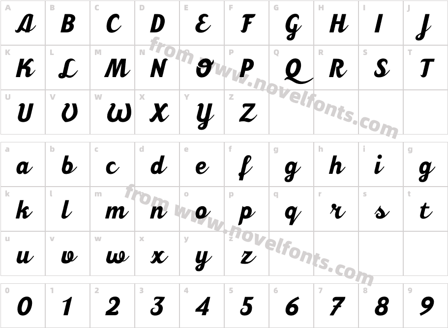 Calafati Pro MediumCharacter Map