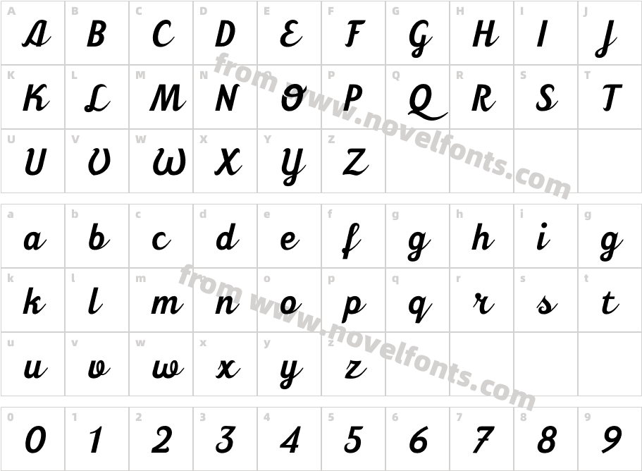 Calafati Pro RegularCharacter Map