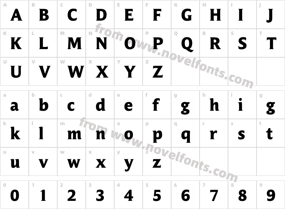 Campan Extra BoldCharacter Map