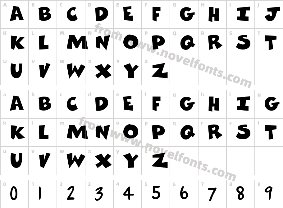 CarltonCharacter Map