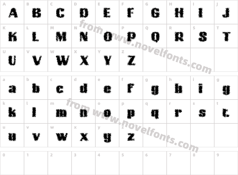 Casile Unfocus Demo RegularCharacter Map