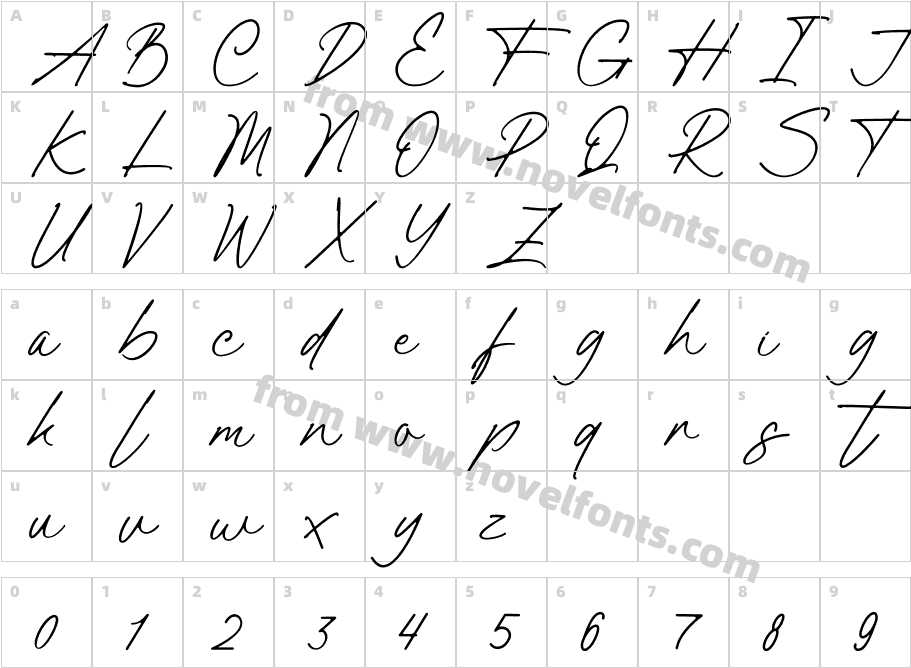 Castery RegularCharacter Map