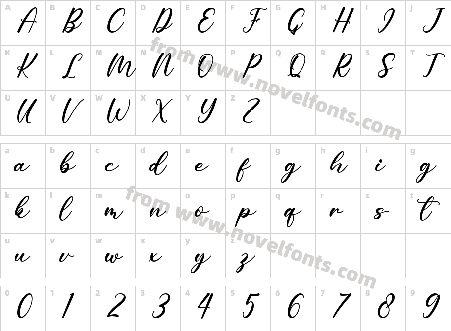 Cathalia RegularCharacter Map