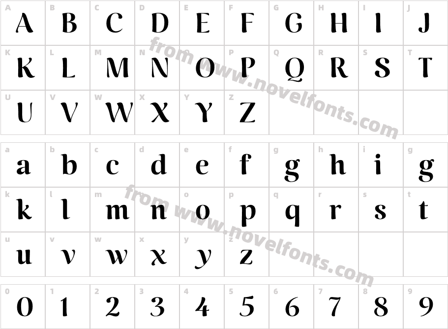 Caturrita Bold DisplayCharacter Map