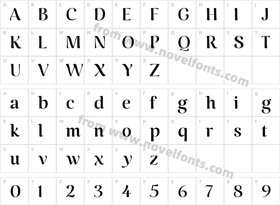 Caturrita Medium DisplayCharacter Map
