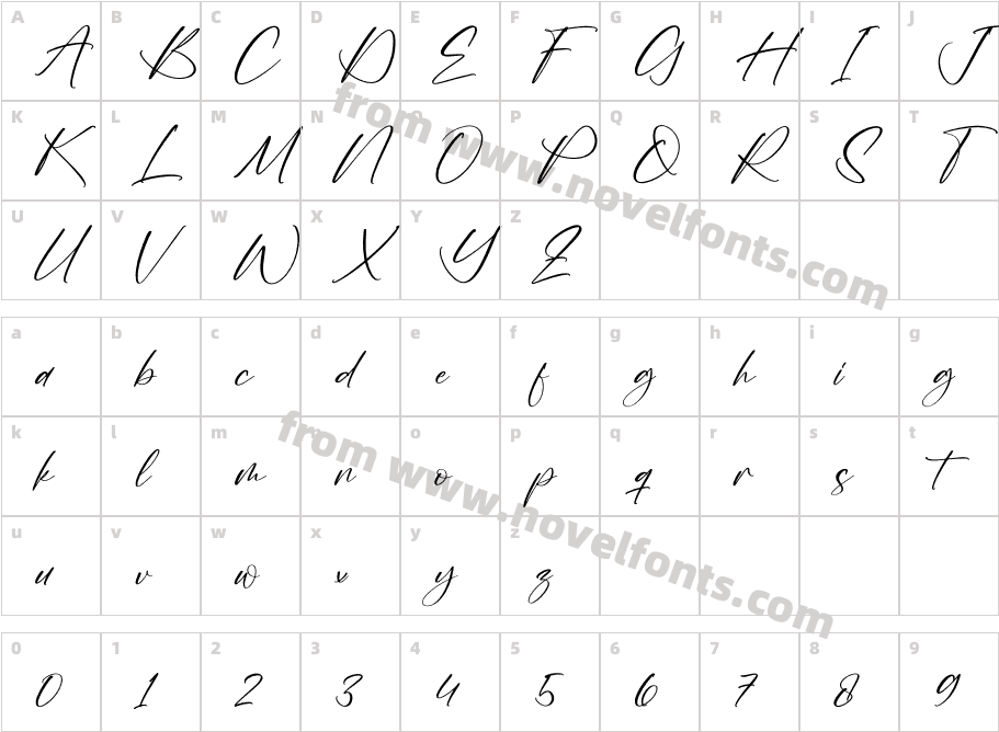 Cestany ItalicCharacter Map