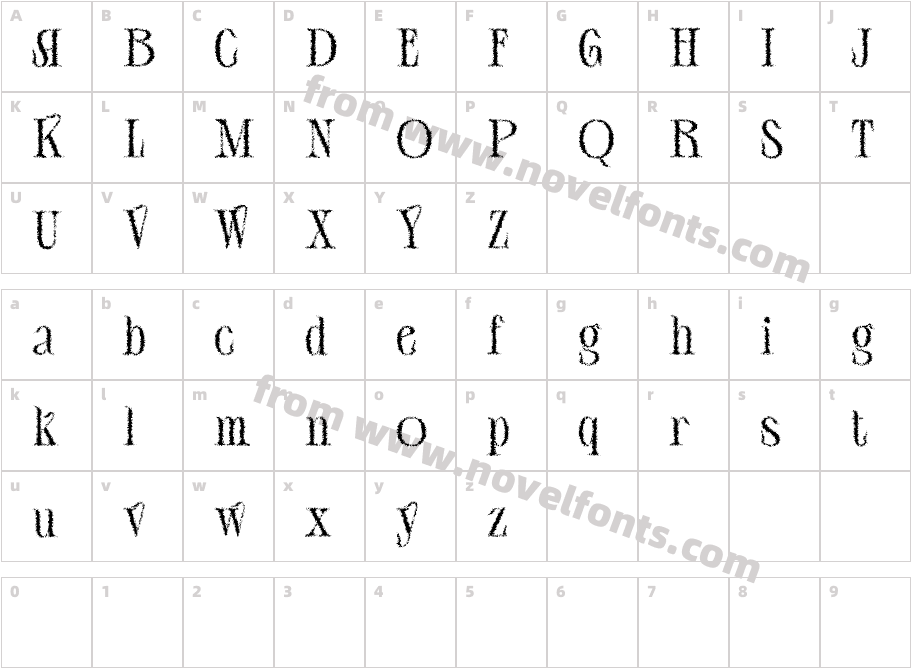 Ceyla Unfocus Demo RegularCharacter Map