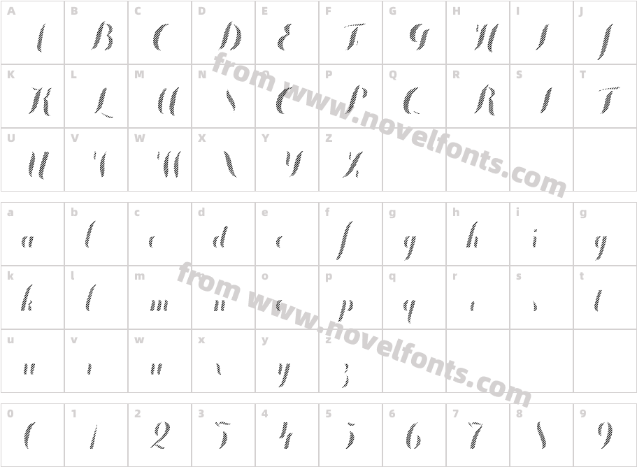 Chameleon Fill Stripe4Character Map