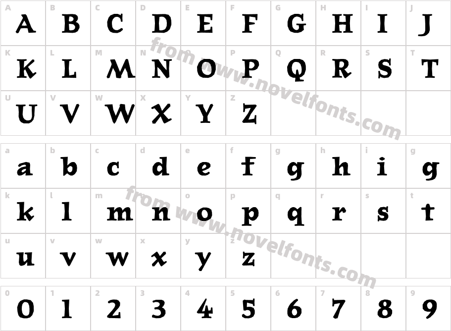 JournalLining-BoldCharacter Map