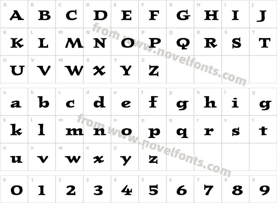 JournalLining-UltraBoldCharacter Map