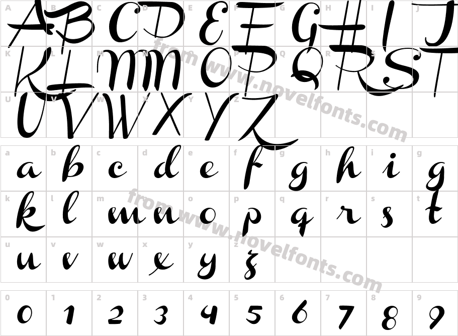 Channel Slanted 1Character Map