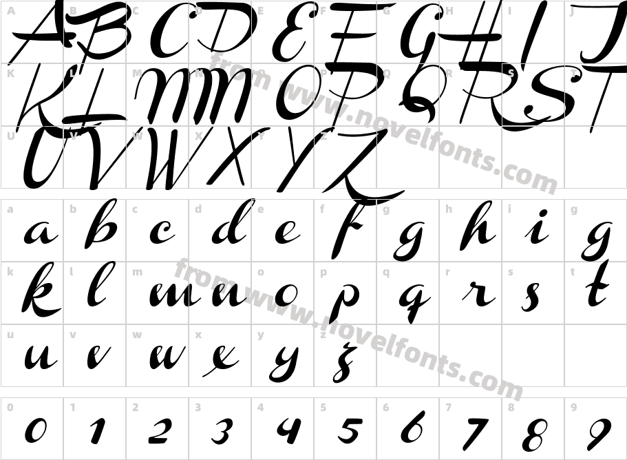 Channel Slanted 2Character Map