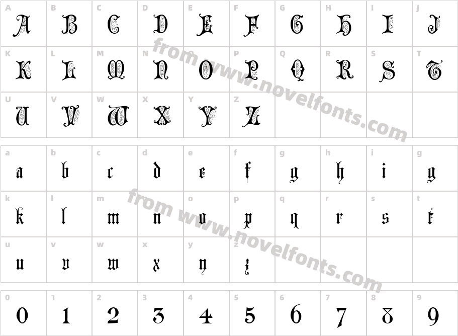 Chappel TextCharacter Map