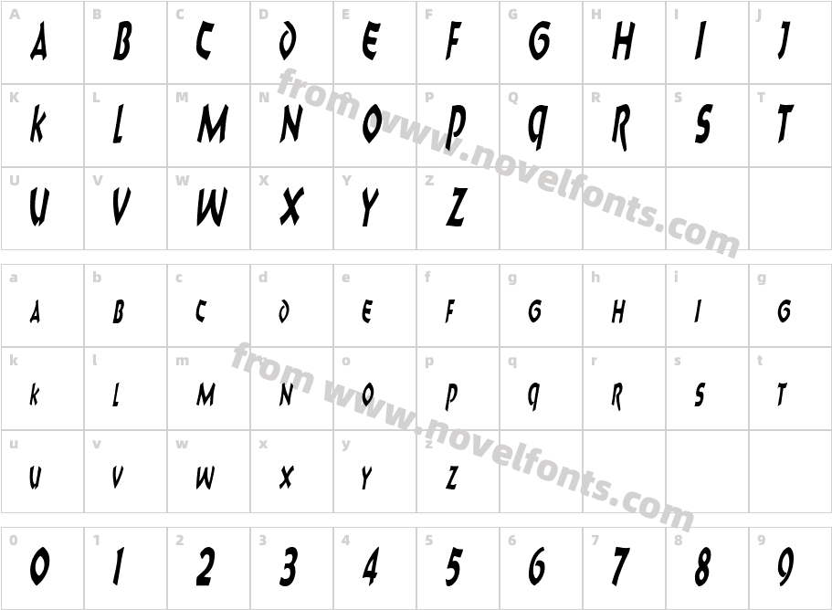 Chark Text116 Regular ttconCharacter Map