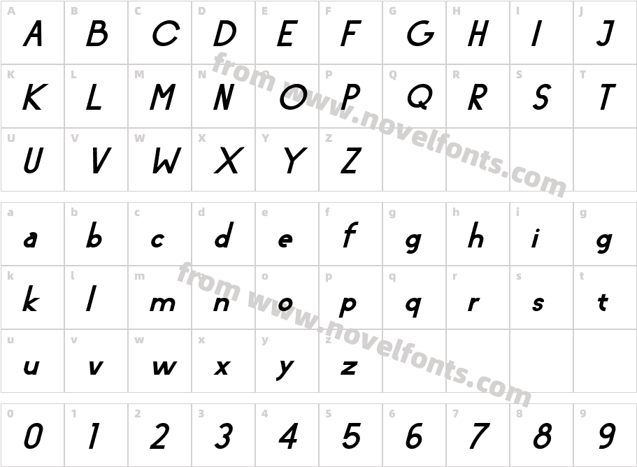 Charles Bold ItalicCharacter Map