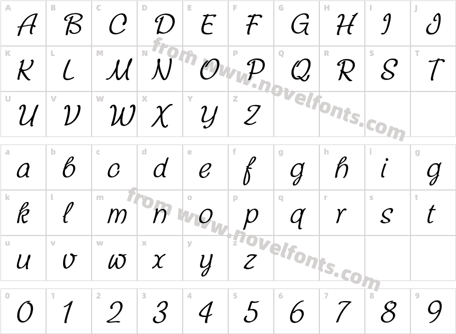 Chatter ObliqueCharacter Map