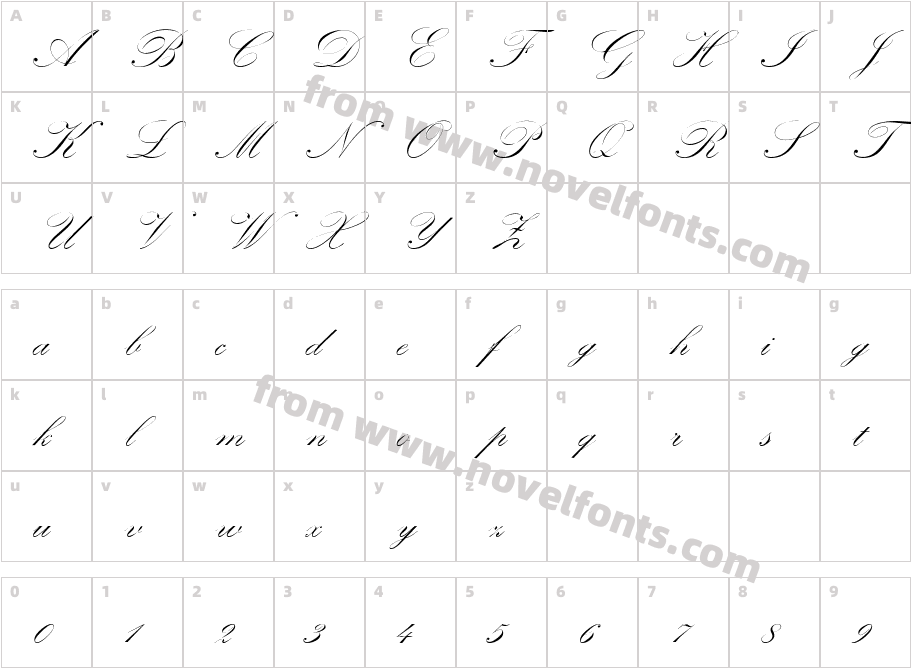 Check Quill Script SskCharacter Map