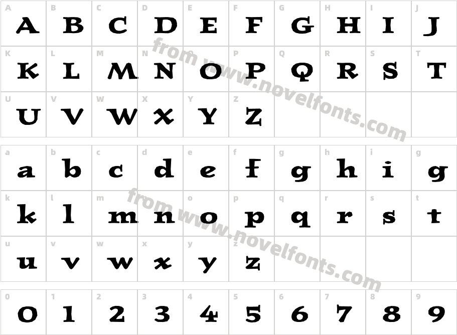 JournalUltraBoldCharacter Map