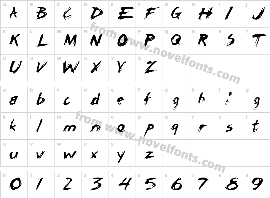 Chicken ScratchCharacter Map