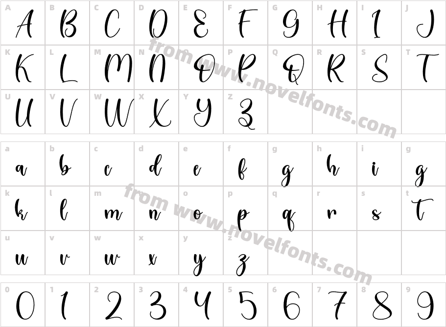 Christmas Style Personal UseCharacter Map