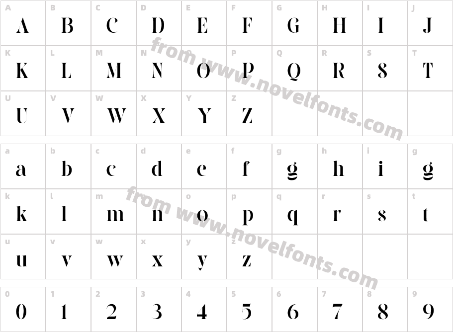 Cilager Demo Font RegularCharacter Map