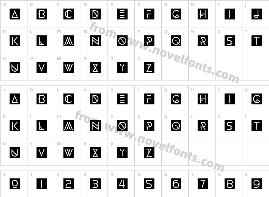 Joystick MediumCharacter Map