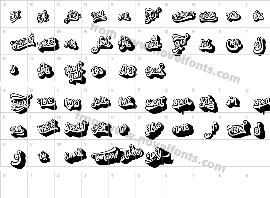 Citronela Catchwords ShadowCharacter Map
